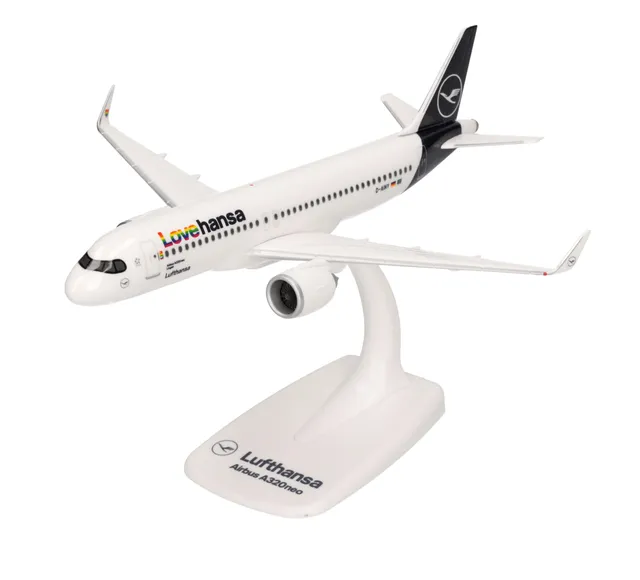 herpa-snapfit-lufthansa-a320neo-flugzeugmodell-1-200-d-ainy image 1