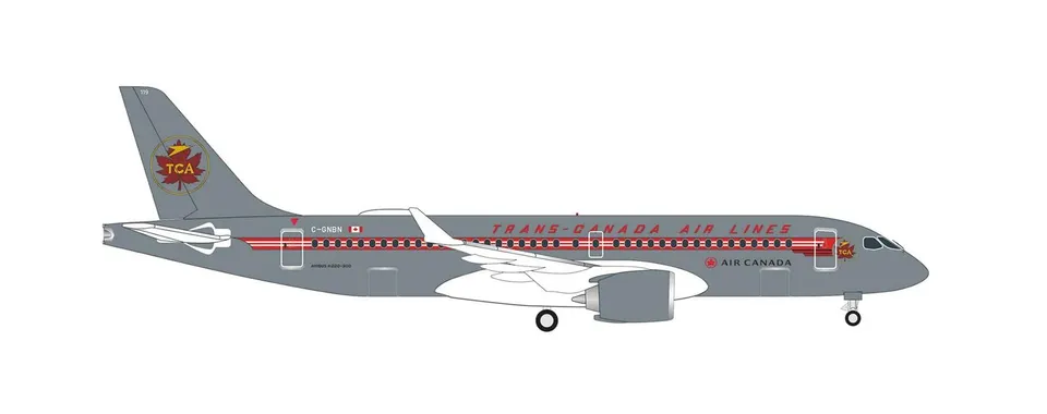 herpa-wings-airbus-a220-300-flugzeugmodell-air-canada-retro image 1