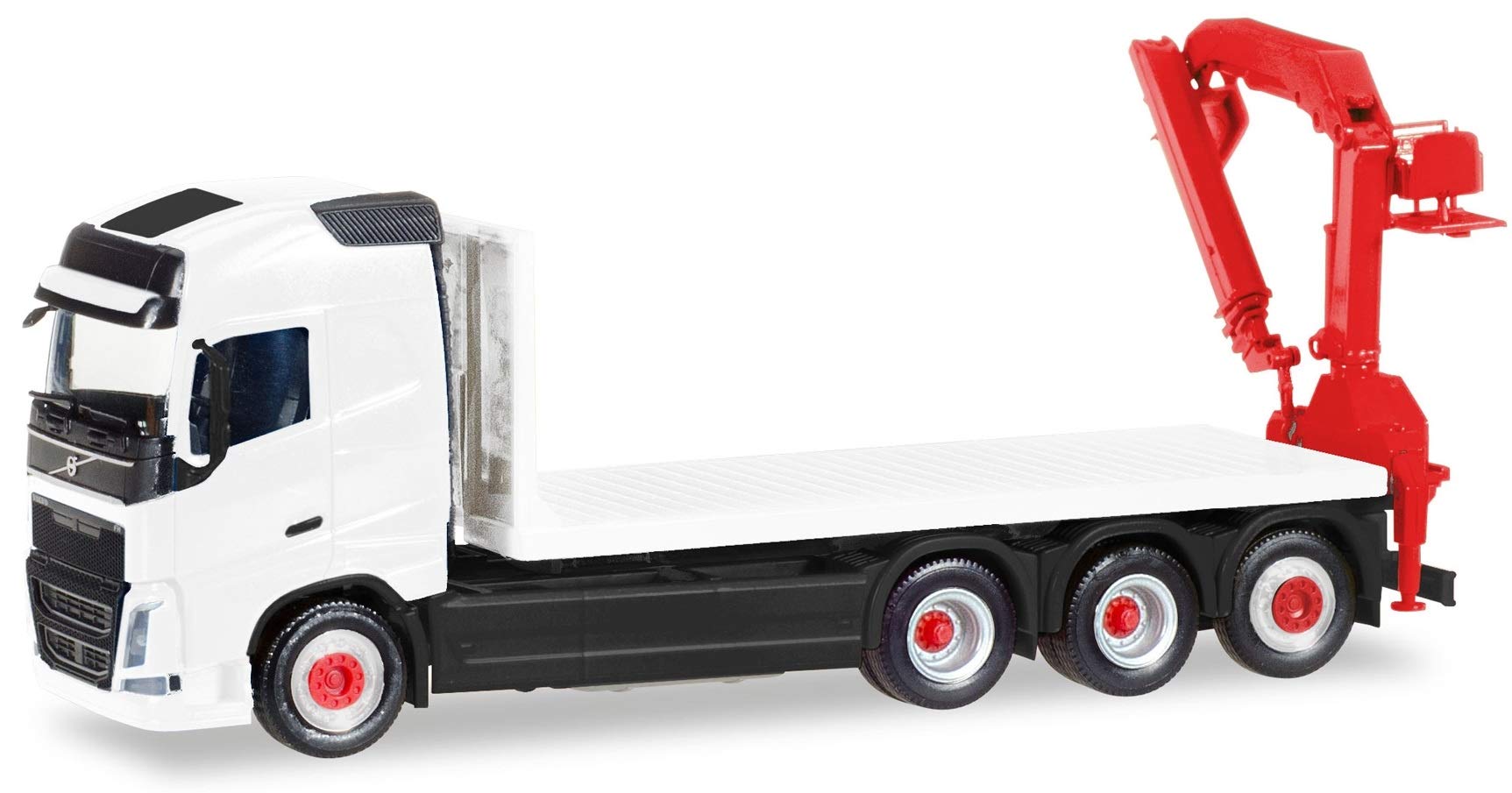 herpa-minikit-volvo-fh-flachbett-lkw-ladekran-1-87-wei image 1