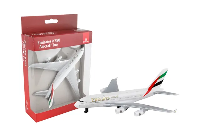 herpa-toys-emirates-a380-flugzeug-spielzeugmodell-klein image 1