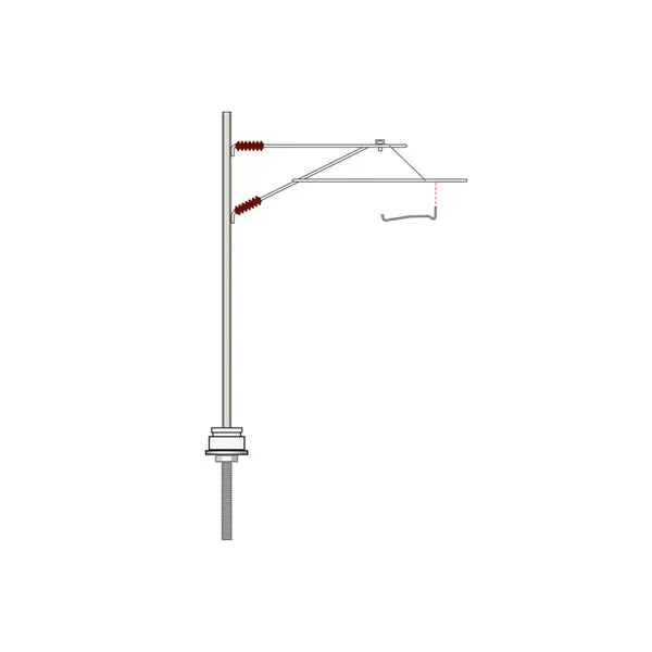 peco-lc110-catenary-oberleitungsmast-oo-ho-metall-bausatz image 1