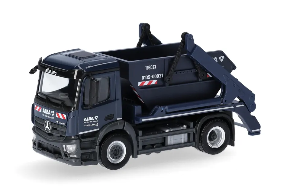 herpa-mercedes-actros-s-absetzkipper-ak12-modell-lkw-alba-1-87 image 1