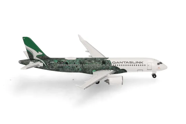 herpa-wings-qantaslink-a220-300-flying-art-flugzeug-1-500-gr-n image 1