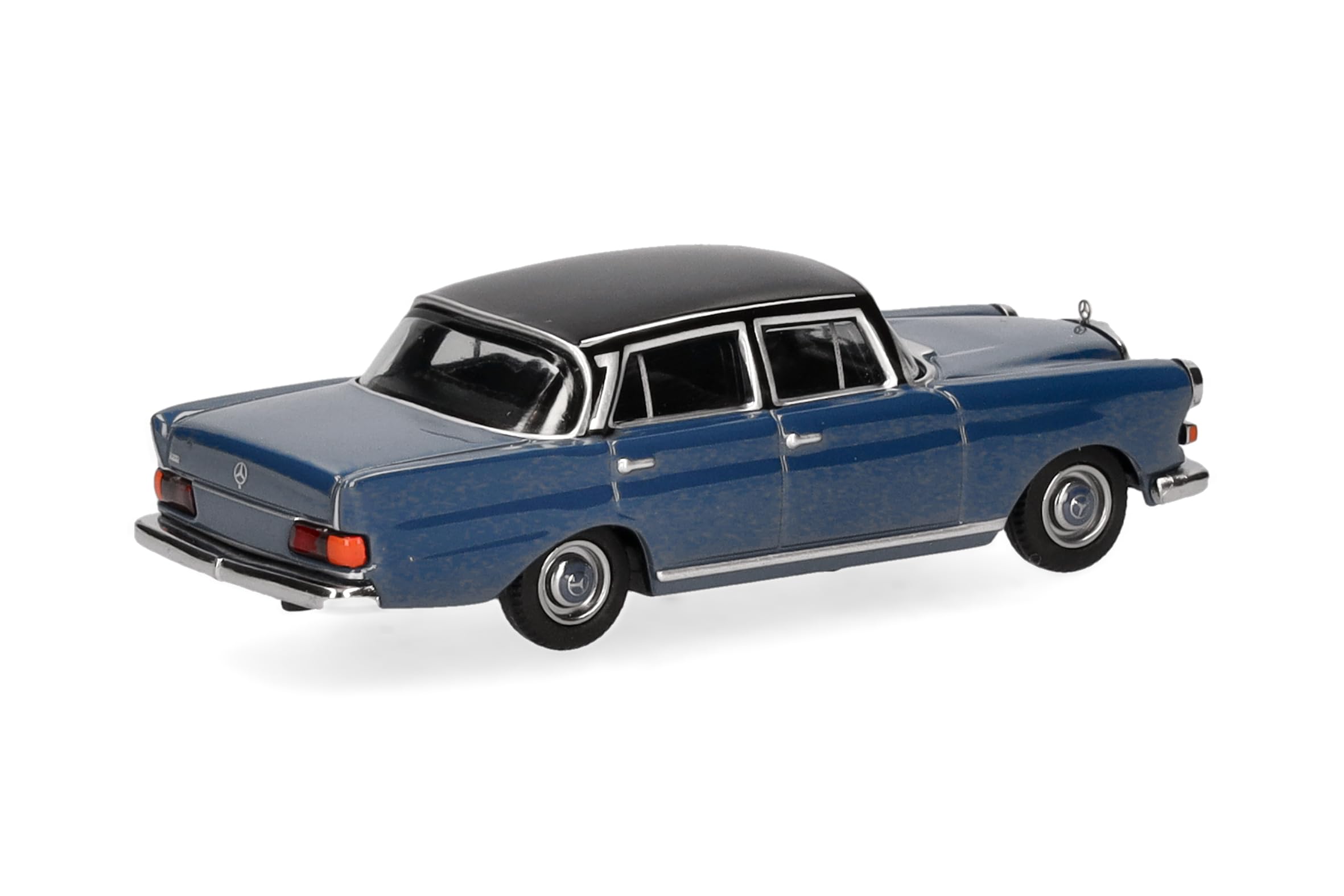 herpa-mercedes-benz-200-heckflosse-modellauto-blau-schwarz-1-87 image 2
