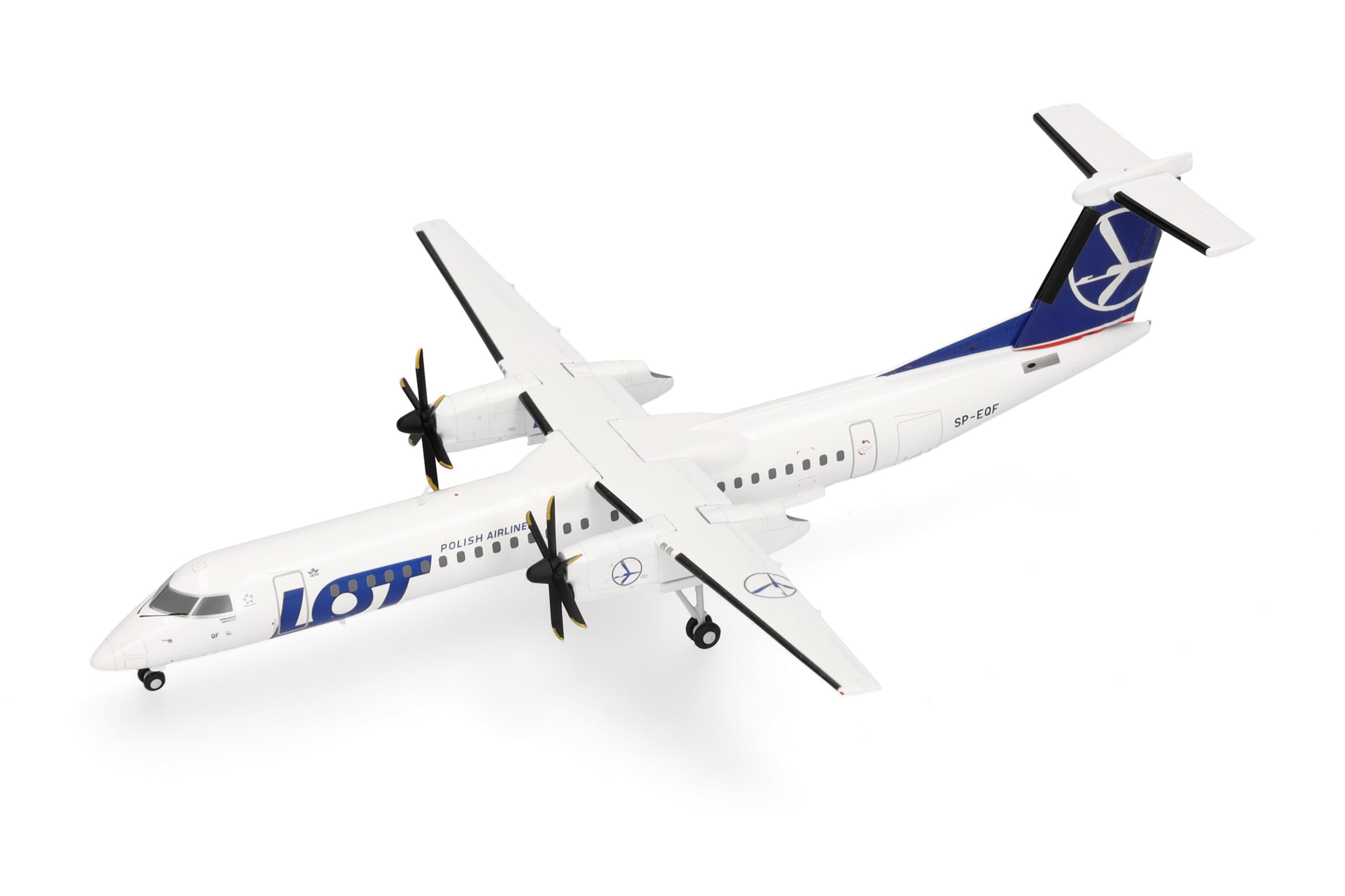 herpa-wings-lot-q400-flugzeugmodell-1-200-metall-mit-standfu image 4