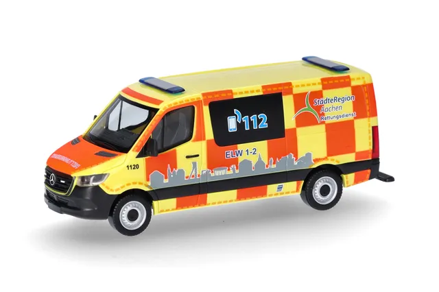 herpa-mercedes-sprinter-rettungsdienst-aachen-modellauto-1-87 image 1
