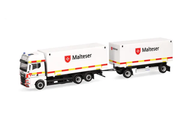 herpa-man-tgx-gx-wechselkoffer-h-ngerzug-malteser-1-87-kunststoff image 1
