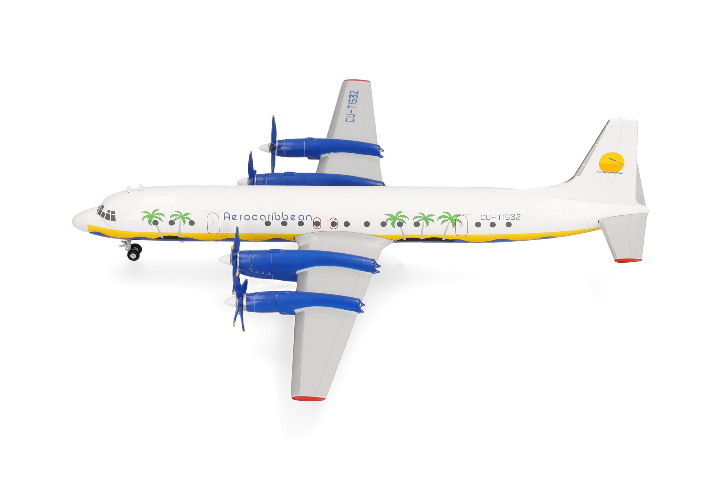 herpa-wings-aero-caribbean-il-18-modellflugzeug-1-200-metall-mit-standfu image 2