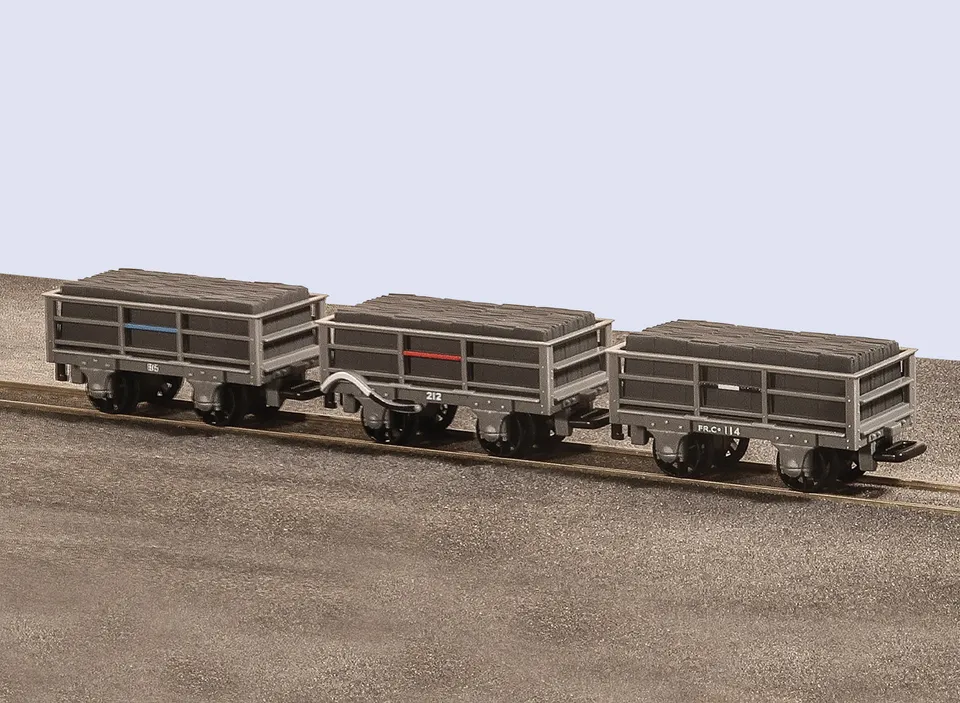 peco-gr321-oo-9-schieferwagen-3er-set-grau-mit-ladung image 1