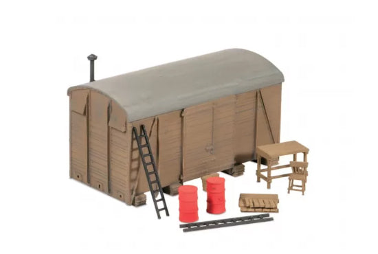 peco-ratio-507-grounded-van-body-bausatz-oo-ho-lagerschuppen image 1