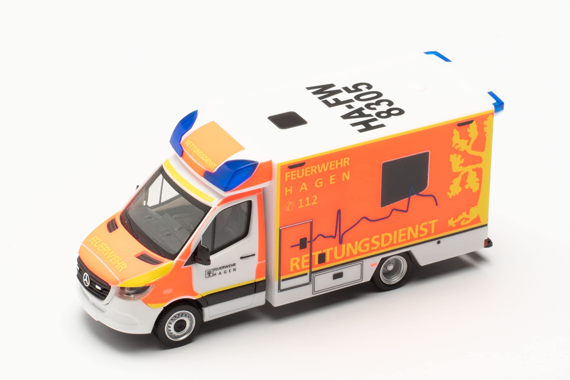 herpa-mercedes-sprinter-18-fahrtec-rtw-feuerwehr-hagen-1-87 image 2