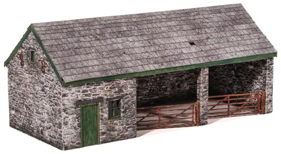 scale-model-scenery-kx064-oo-traktorschuppen-bausatz image 1
