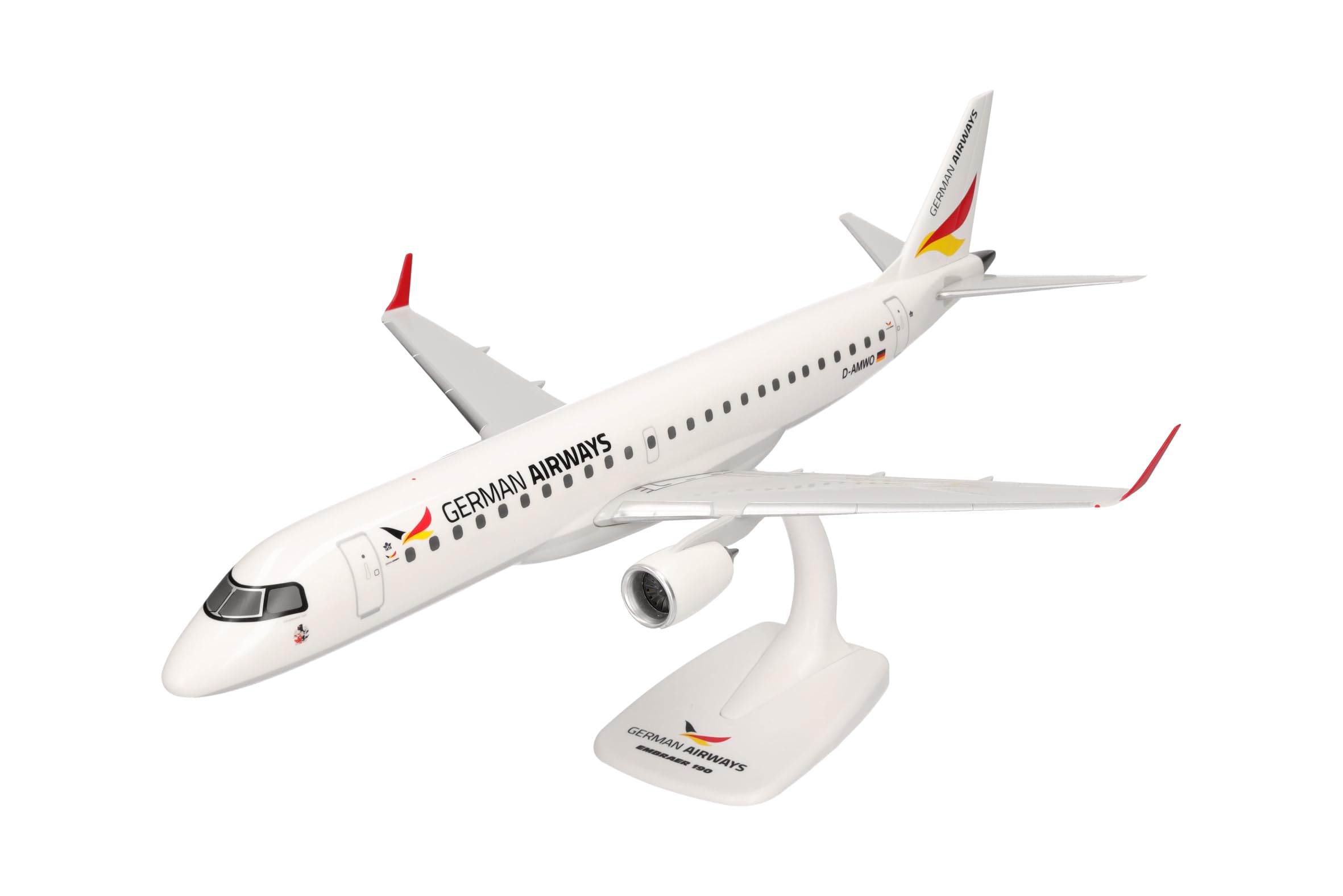 herpa-snapfit-german-airways-embraer-e190-modellflugzeug-1-100 image 1