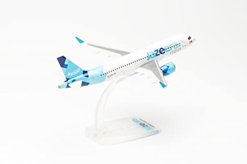 herpa-snapfit-jazeera-a320neo-flugzeugmodell-1-200-wei-blau image 8