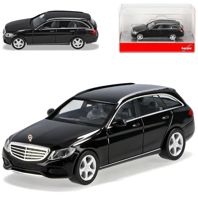 herpa-cars-trucks-mercedes-c-klasse-w205-kombi-modell-1-87-schwarz image 1