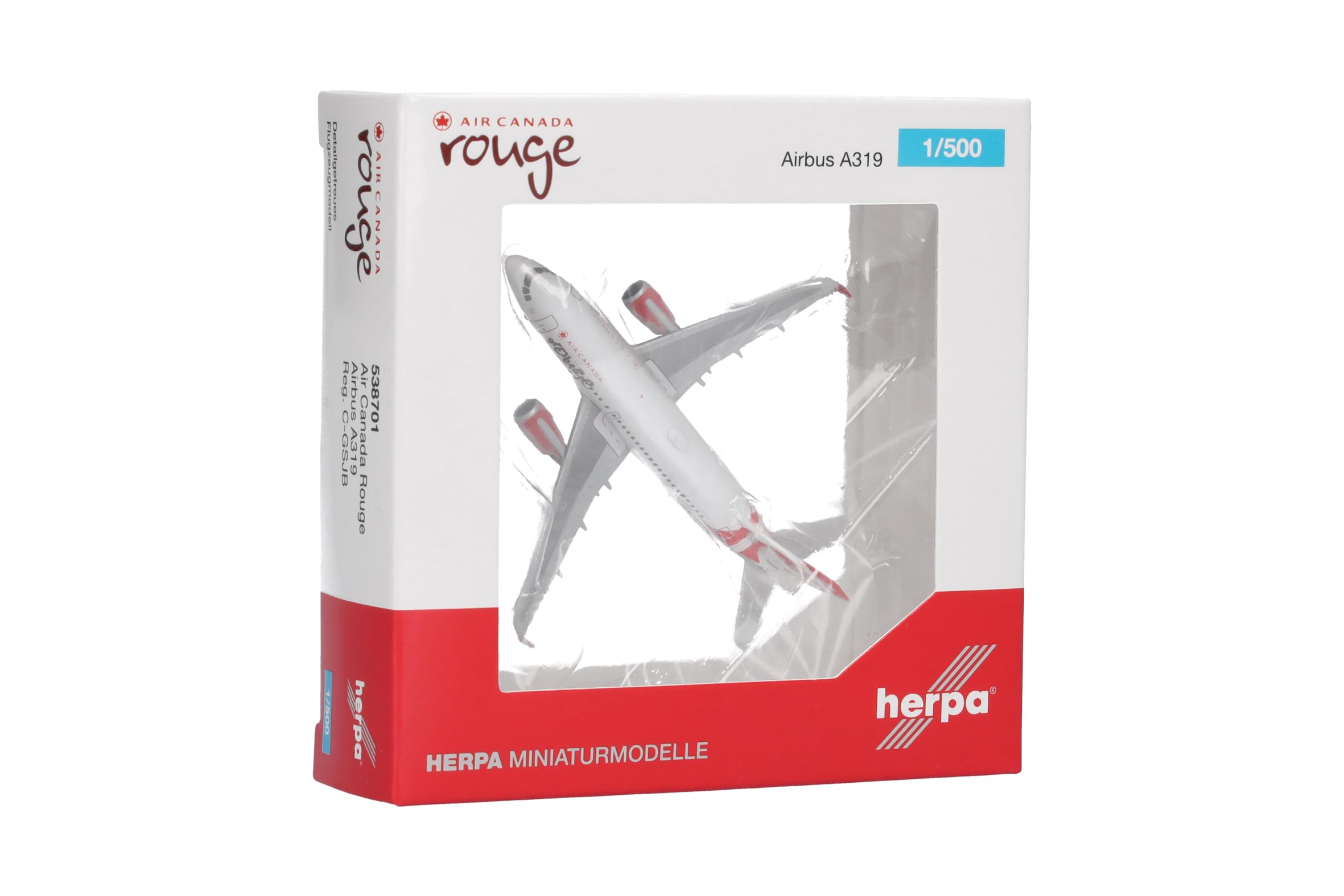 herpa-wings-air-canada-rouge-a319-flugzeugmodell-1-500-metall image 5