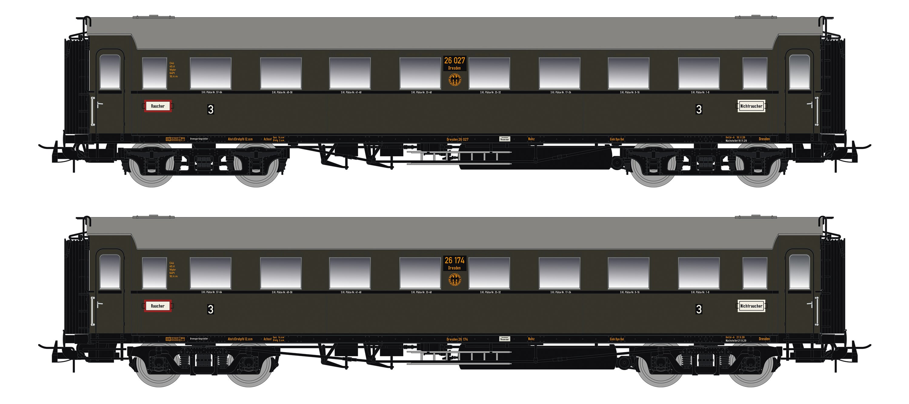 saxonia-personenwagen-c4-sa-07-h0-2er-set-drg-ep-ii image 1