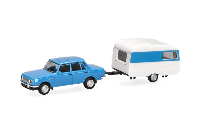 herpa-wartburg-353-82-limousine-mit-qek-modellauto-1-87-himmelblau image 1