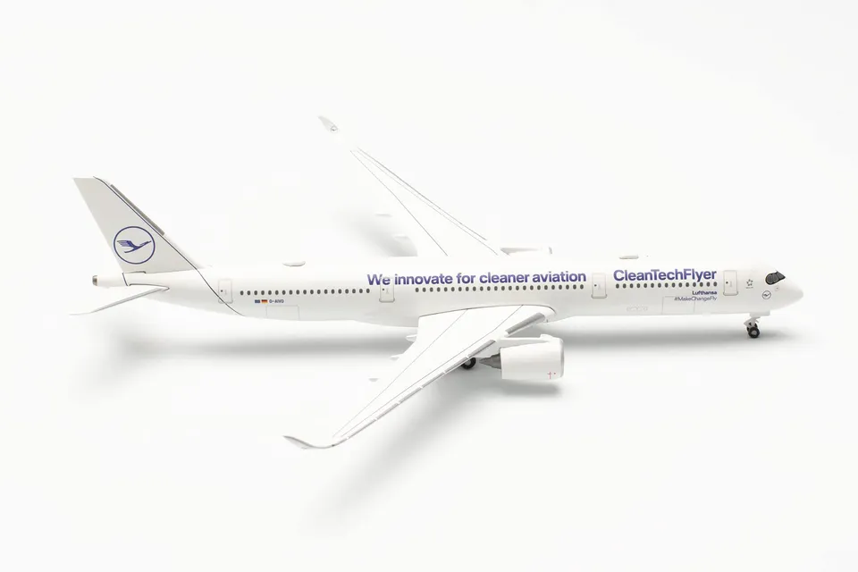 herpa-wings-airbus-a350-900-lufthansa-flugzeugmodell-1-500-metall image 1