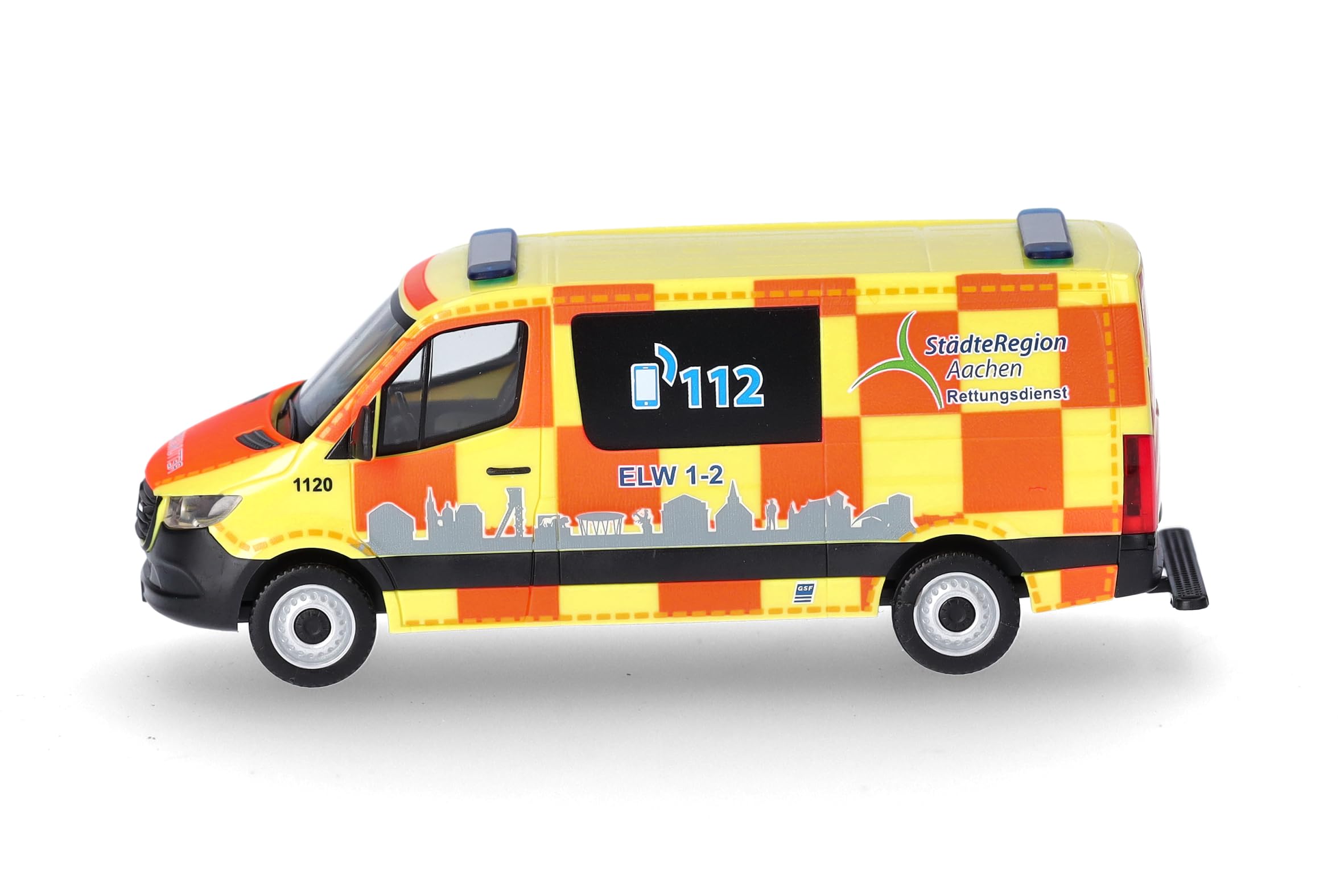 herpa-mercedes-sprinter-rettungsdienst-aachen-modellauto-1-87 image 3