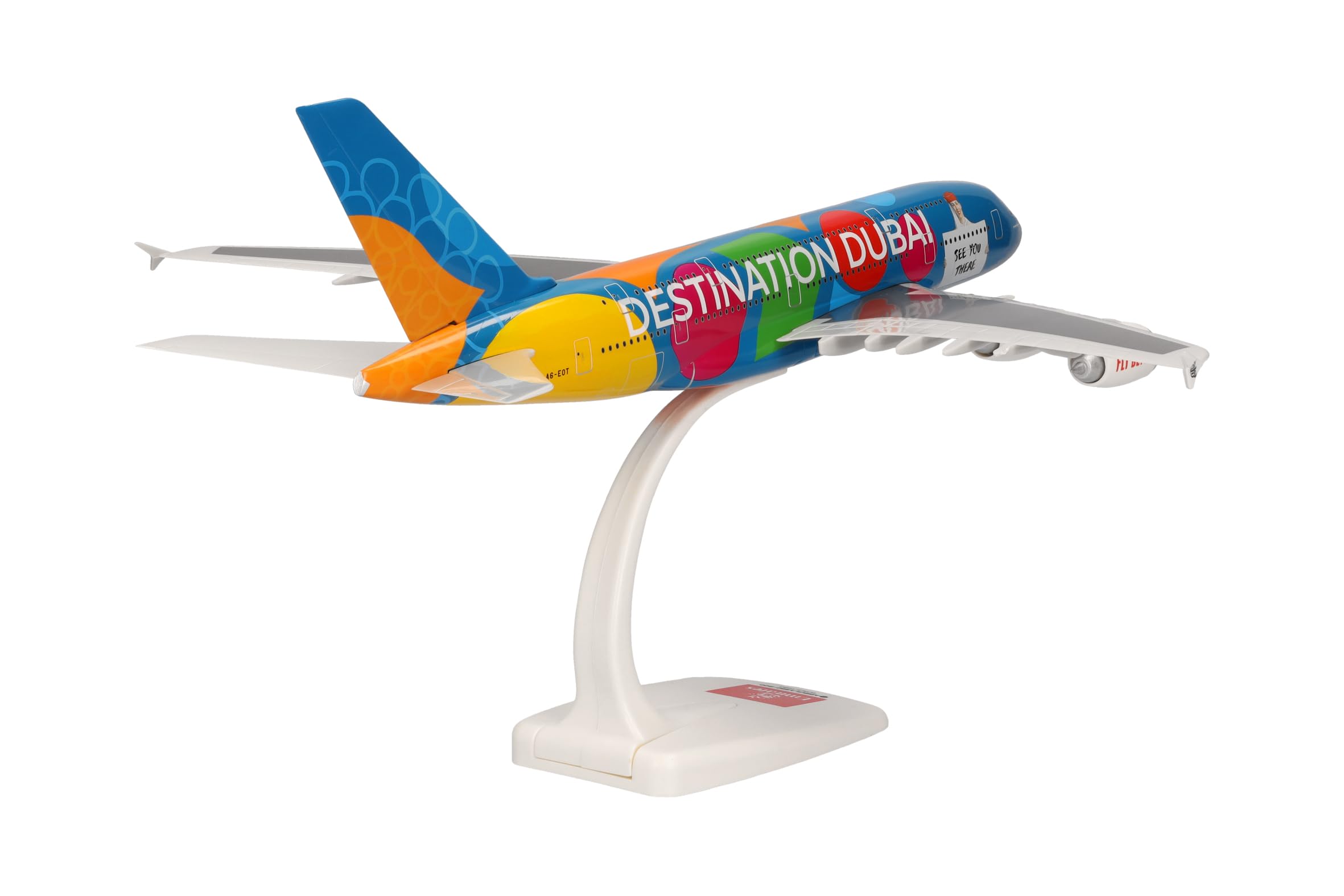 herpa-snapfit-emirates-a380-destination-dubai-1-250-modell image 3