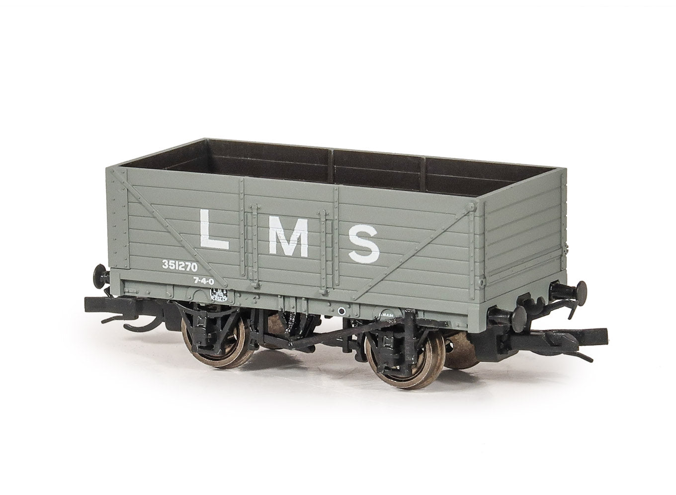 peco-ttr7003m-lms-7-plank-offener-wagen-tt-120-grau image 1