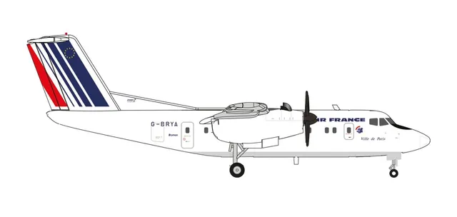 herpa-wings-dhc-7-flugzeugmodell-air-france-ville-de-paris-1-200 image 1
