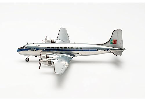 herpa-wings-tap-dc-4-cs-tsd-flugzeugmodell-1-200-mit-standfu image 8