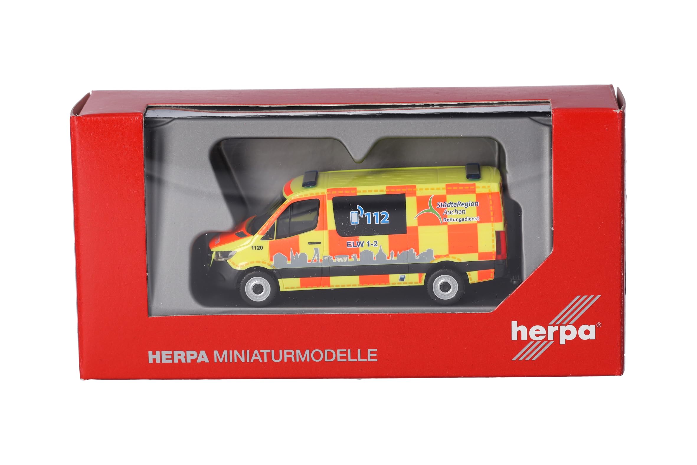 herpa-mercedes-sprinter-rettungsdienst-aachen-modellauto-1-87 image 5
