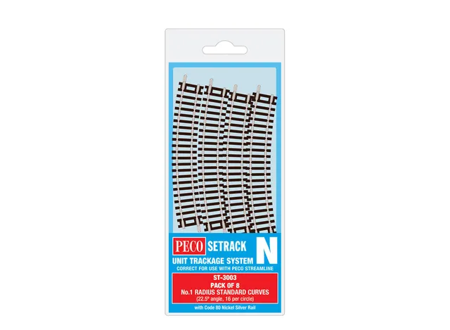 peco-st3003-setrack-n-gleis-bogen-radius-1-8-st-ck image 1