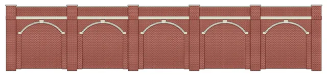 peco-lk12168-tt-120-st-tzmauer-bausatz-ziegel-304mm image 1