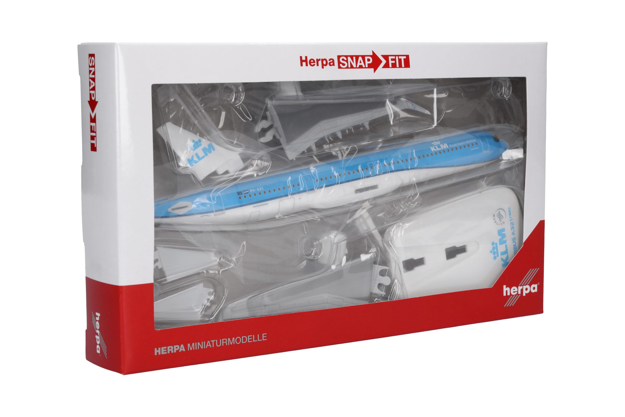 herpa-snapfit-klm-airbus-a321neo-flugzeugmodell-1-200-kunststoff image 6