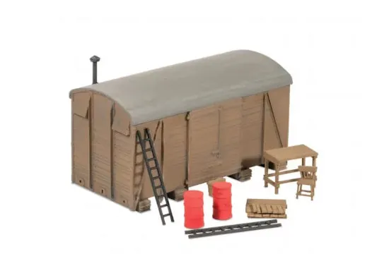 peco-ratio-507-grounded-van-body-bausatz-oo-ho-lagerschuppen image 1