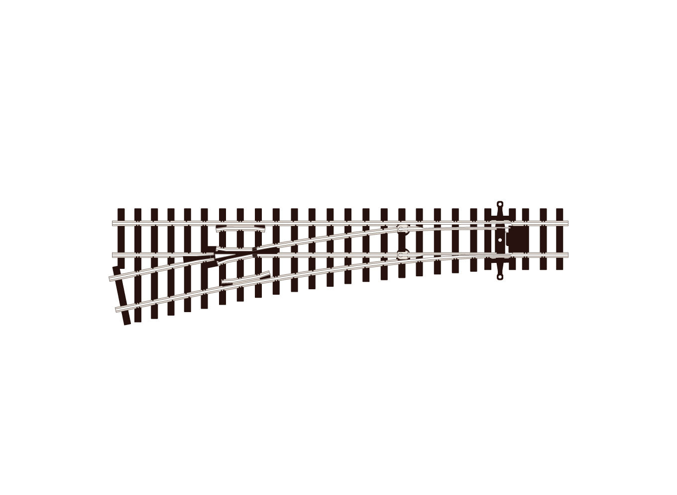peco-streamline-slu1552-weiche-links-hon3-code-70-electrofrog image 1