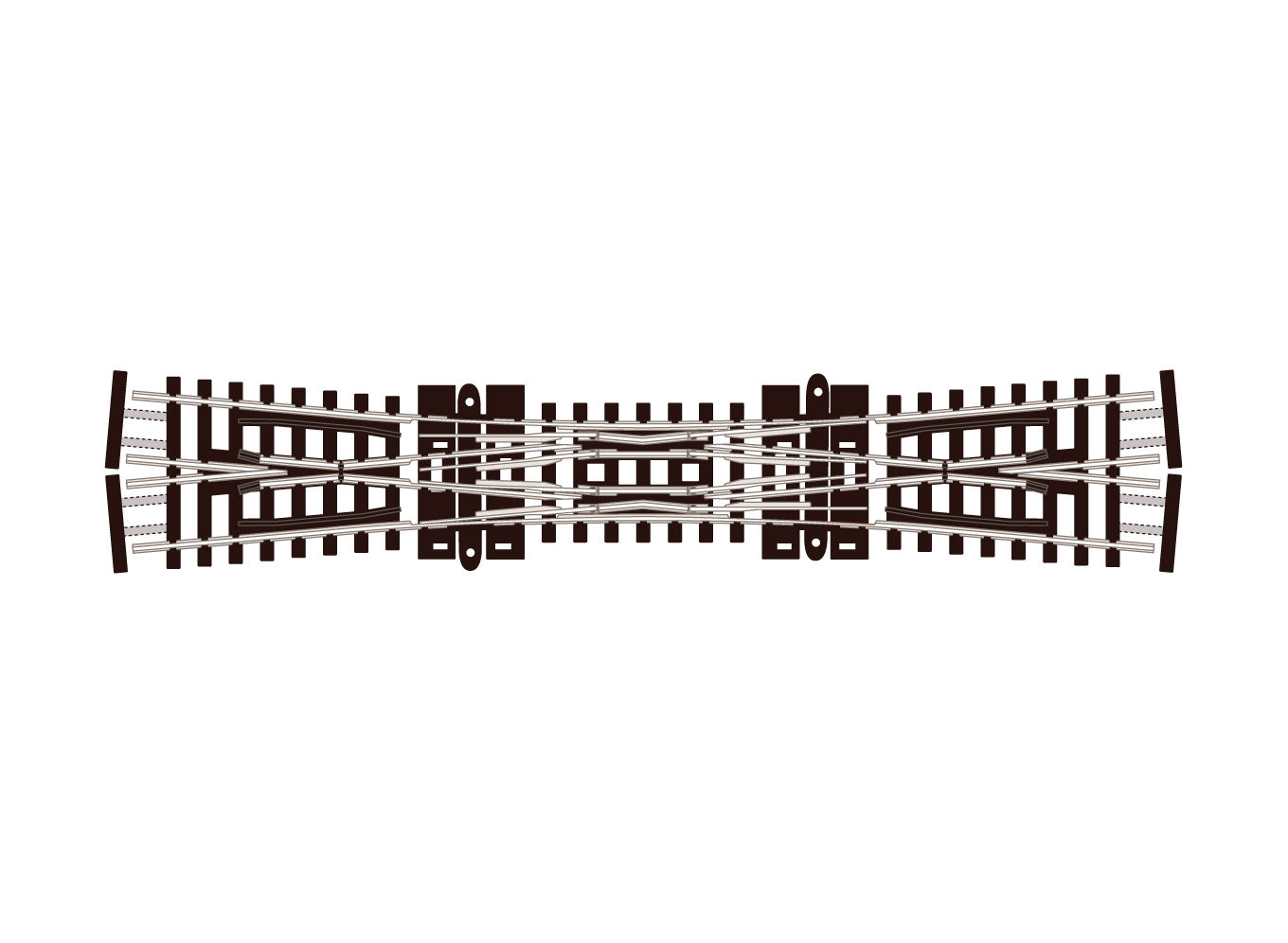 peco-sle390f-doppelte-kreuzungsweiche-spur-n-code-55-electrofrog image 1