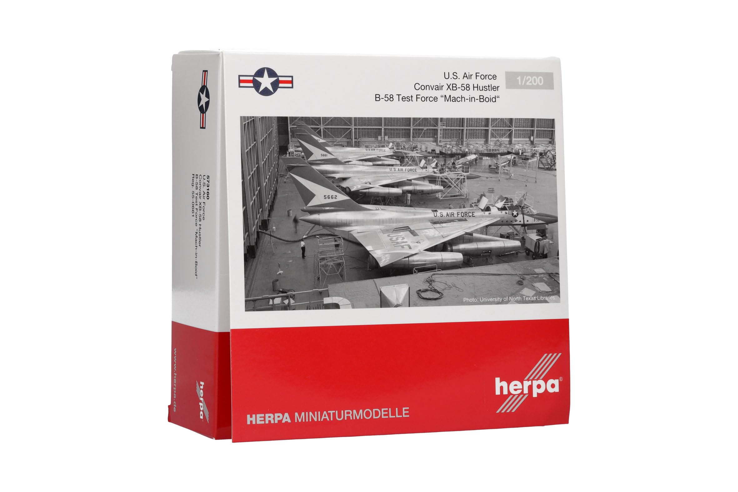 herpa-convair-xb-58-hustler-flugzeugmodell-1-200-metall image 5