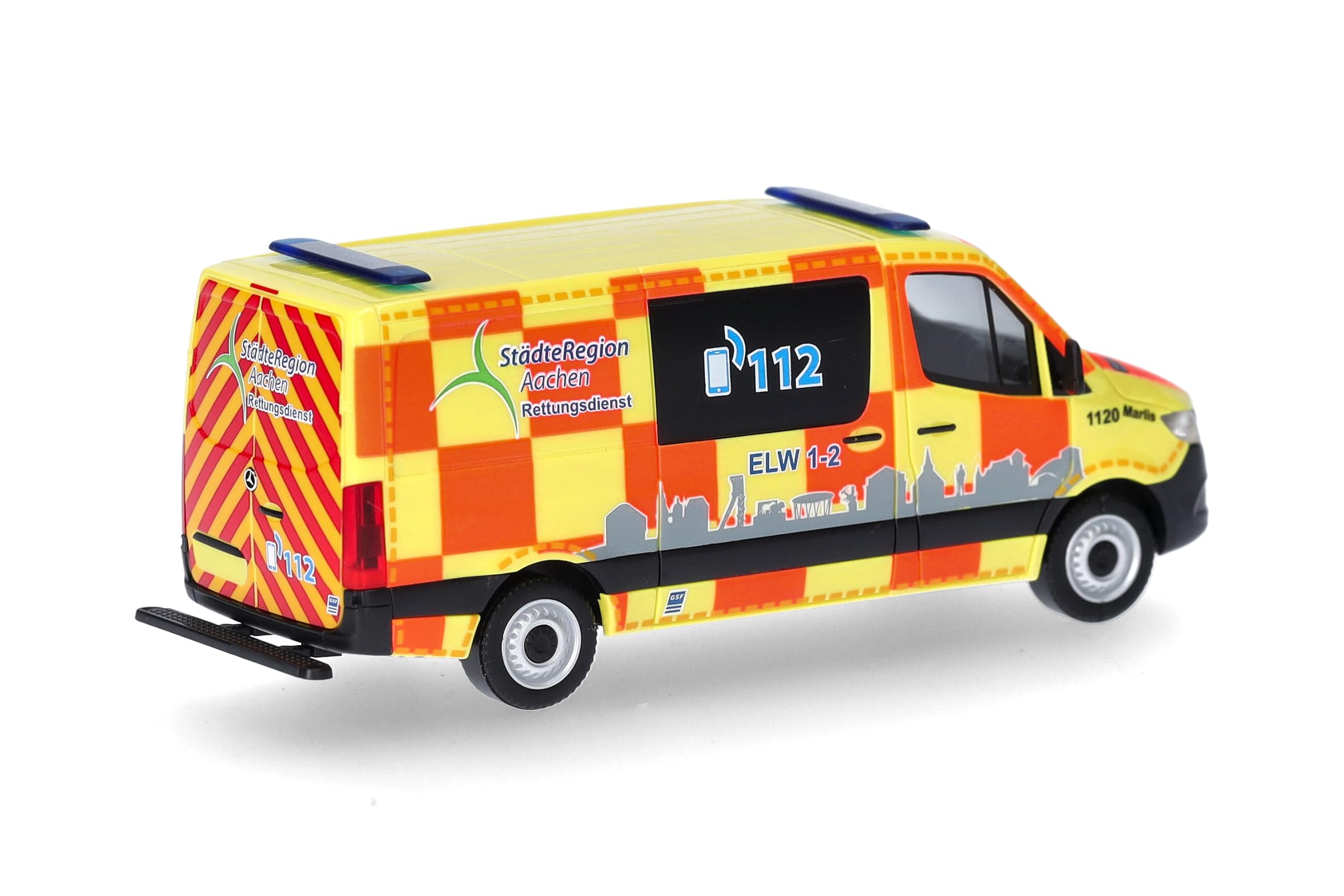 herpa-mercedes-sprinter-rettungsdienst-aachen-modellauto-1-87 image 2