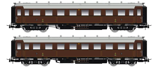saxonia-personenwagen-87173-c4-sa-07-h0-2er-set-epoche-i image 1