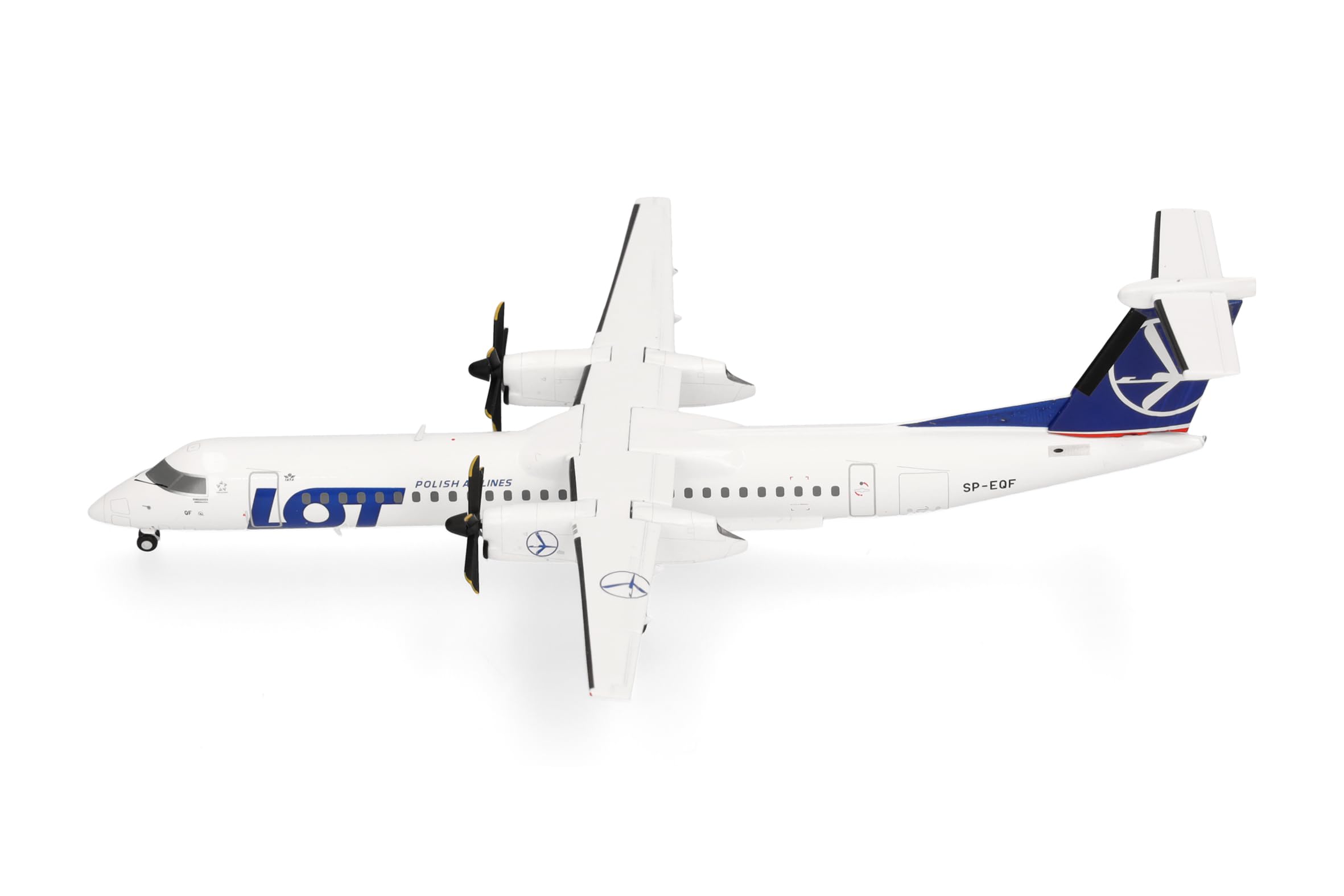 herpa-wings-lot-q400-flugzeugmodell-1-200-metall-mit-standfu image 2