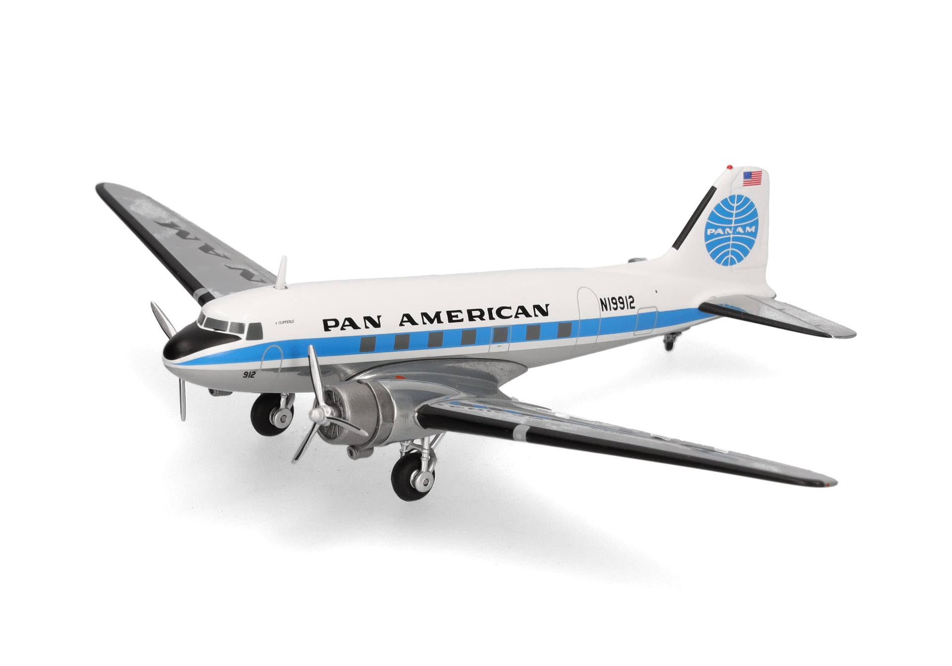herpa-wings-pan-am-douglas-dc-3-flugzeug-1-200-mit-standfuss image 4