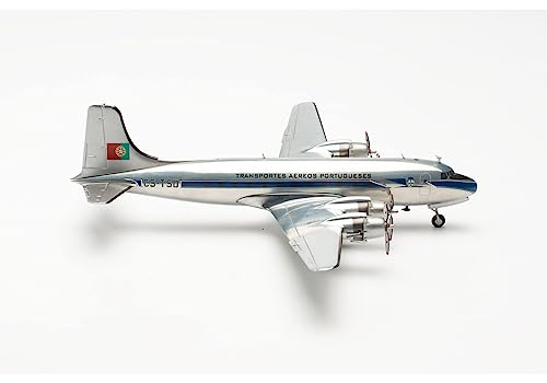 herpa-wings-tap-dc-4-cs-tsd-flugzeugmodell-1-200-mit-standfu image 7
