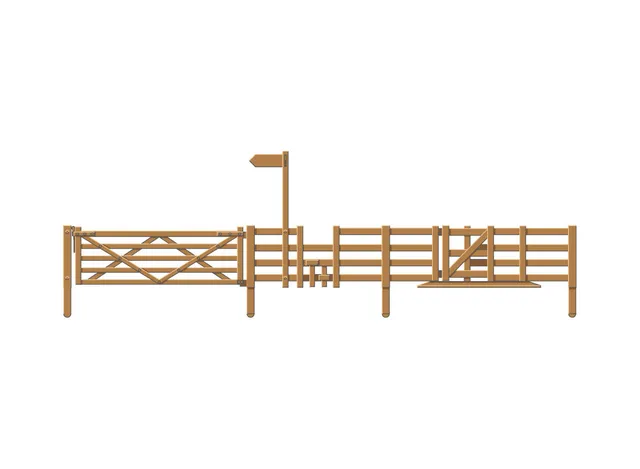 peco-lk12118-weidezaun-mit-toren-tt120-408-mm image 1