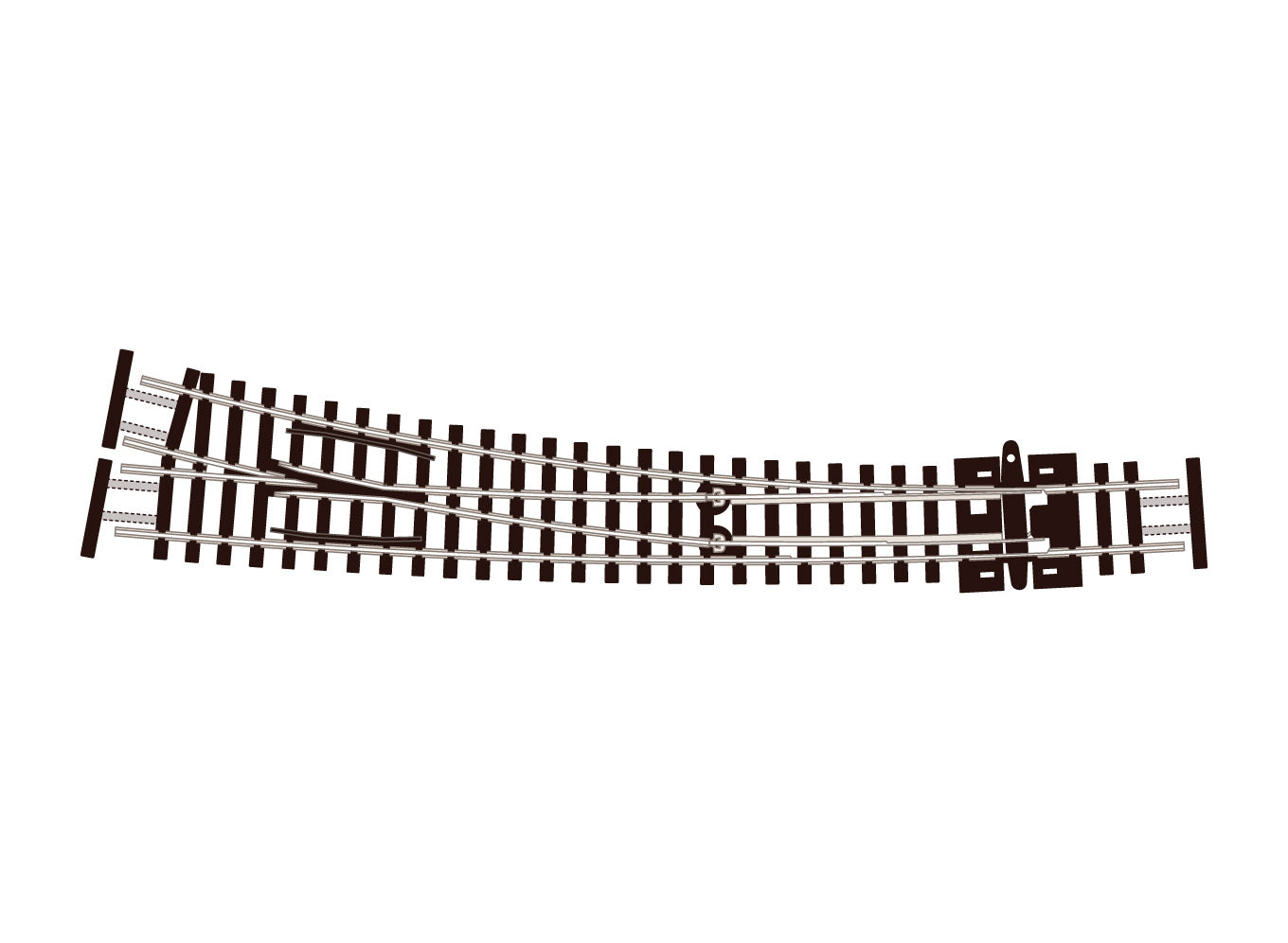 peco-streamline-sle386f-bogenweiche-n-rechts-code-55-electrofrog image 1