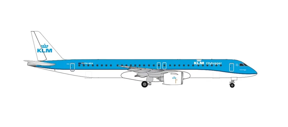 herpa-wings-klm-e195-e2-flugzeugmodell-1-500 image 1