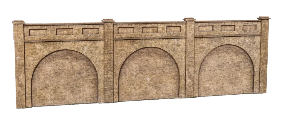 peco-scale-model-scenery-kx076-viadukt-bausatz-gelb-oo-3er image 1