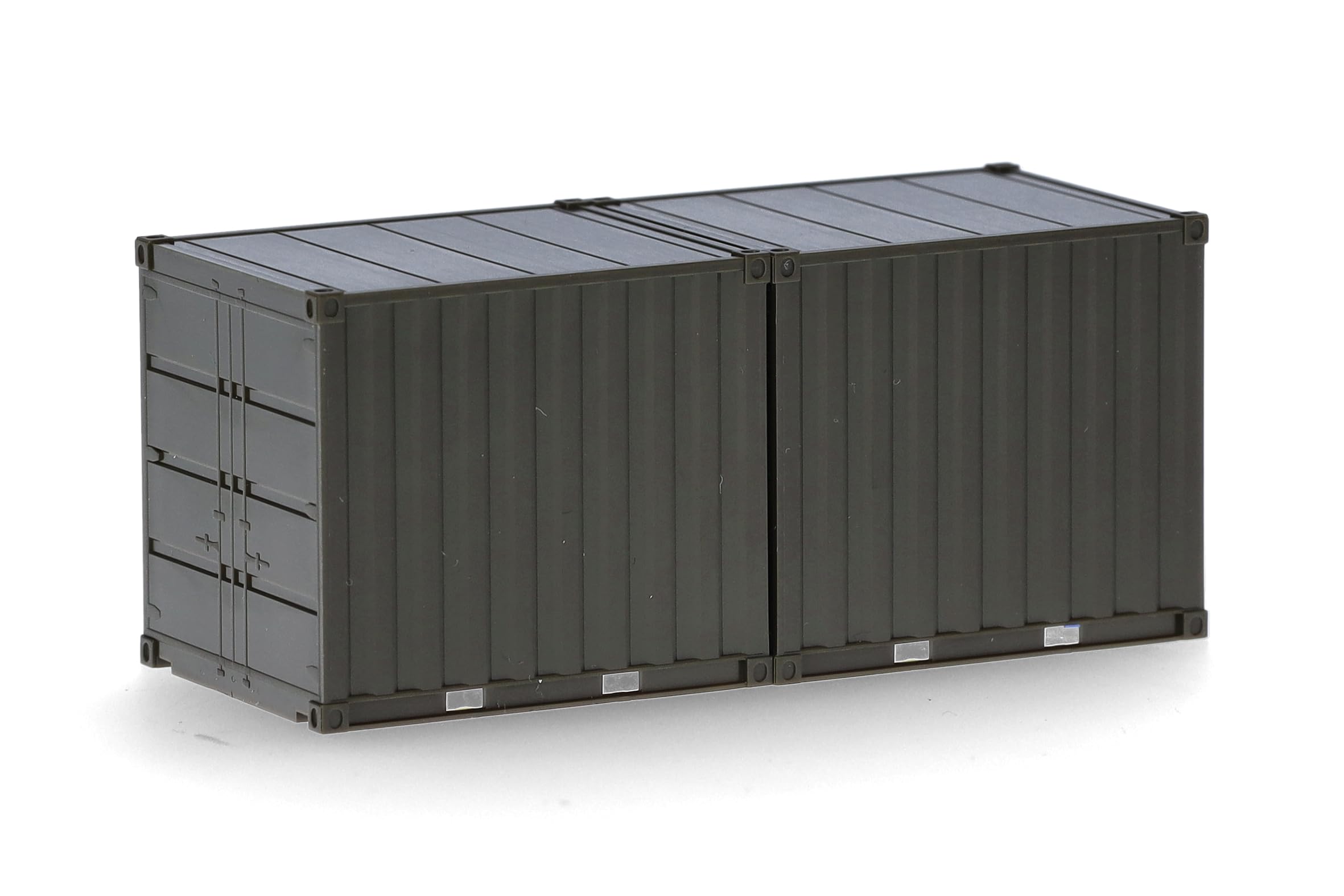 herpa-minitanks-2x-10ft-container-bundeswehr-modell-1-87-bronzegruen image 2