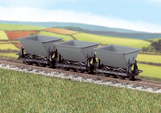 peco-oo-9-gr331-v-skip-g-terwagen-grau-3er-set image 1