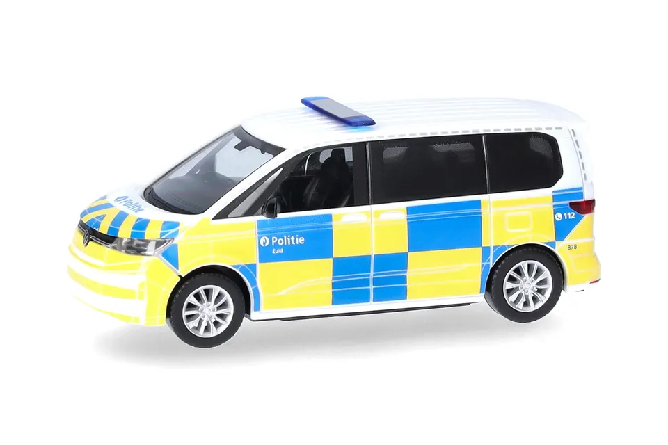 herpa-cars-trucks-vw-multivan-politie-modellauto-1-87-belgien image 1