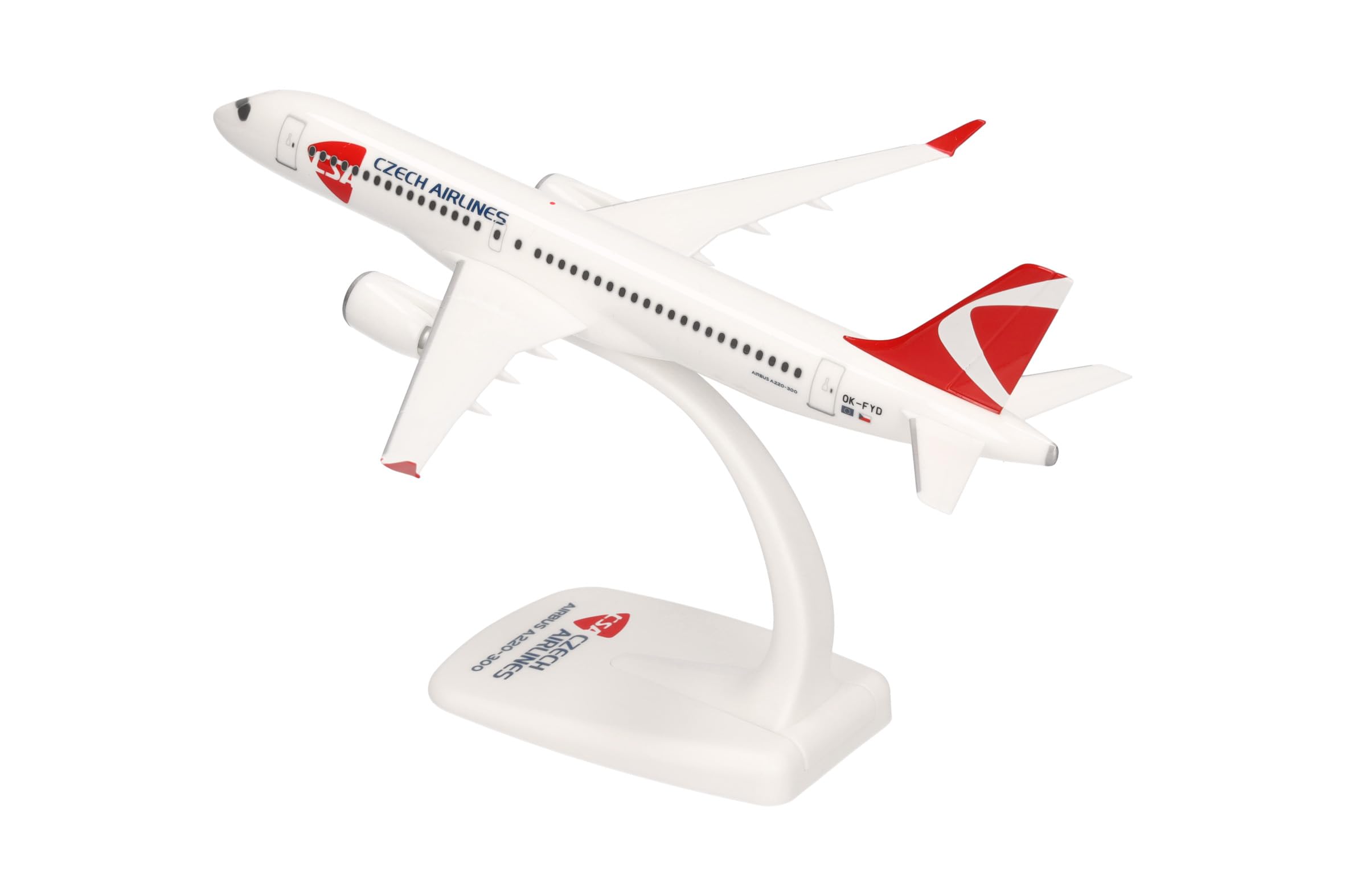 herpa-snapfit-csa-czech-airlines-a220-300-modellflugzeug-1-200-mit-fu image 4