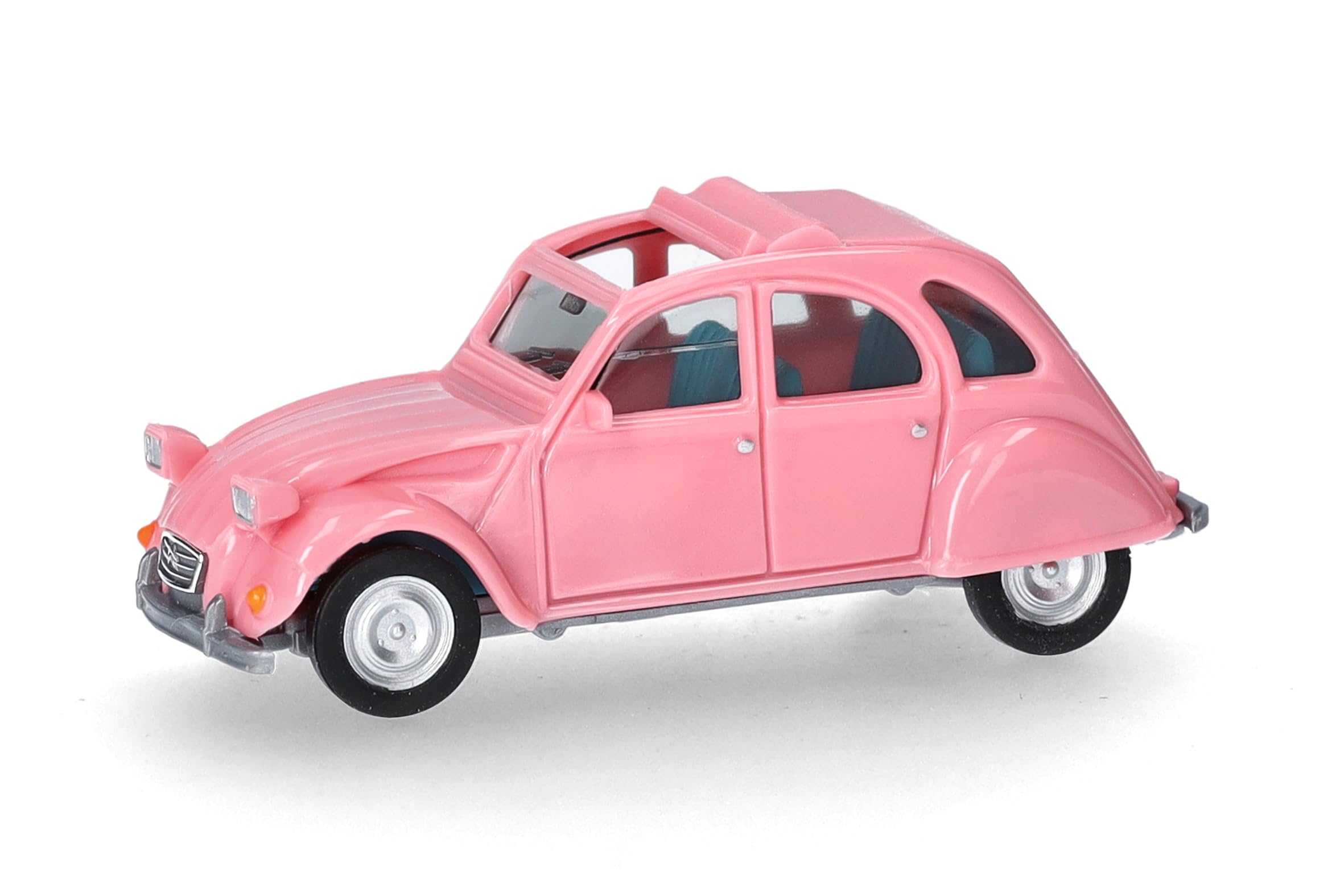 herpa-citroen-2cv-offen-modellauto-1-87-hellrosa-oldtimer image 1